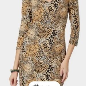 Lilly Pulitzer Jungle Safari Animal Print 3/4 Sleeve Dress